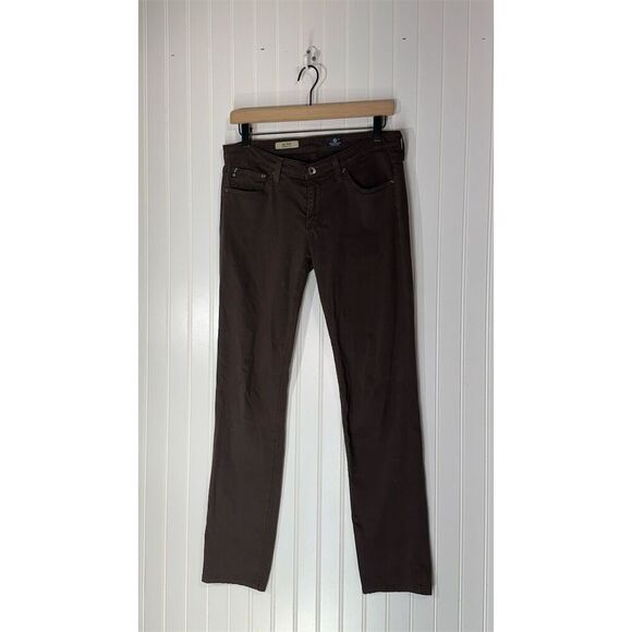 Adriano Goldschmied AG The Stilt Cigarette Leg Jeans 29R Brown USA Made Stretch - Picture 1 of 6